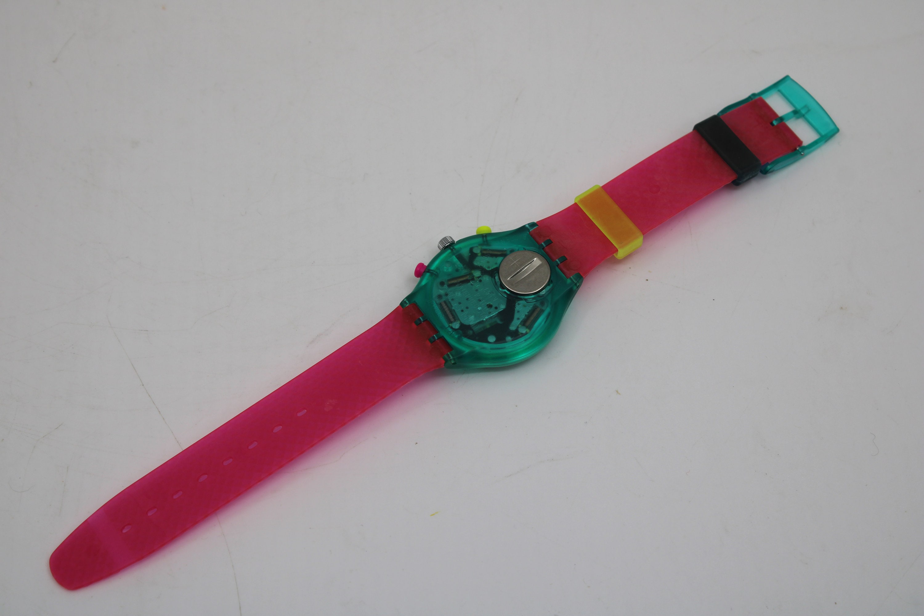 ビンテージ Swatch クロノグラフ「Flash Arrow」 稼働確認済み 美品 動作品 ビンテージ スウォッチ クロノグラフ ブラック
