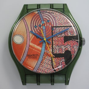 reloj de pared tipo swatch gigante años 80-90 c - Compra venta en