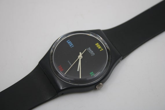 1984  Vintage Gents Swatch, 'Don't be too late', … - image 1