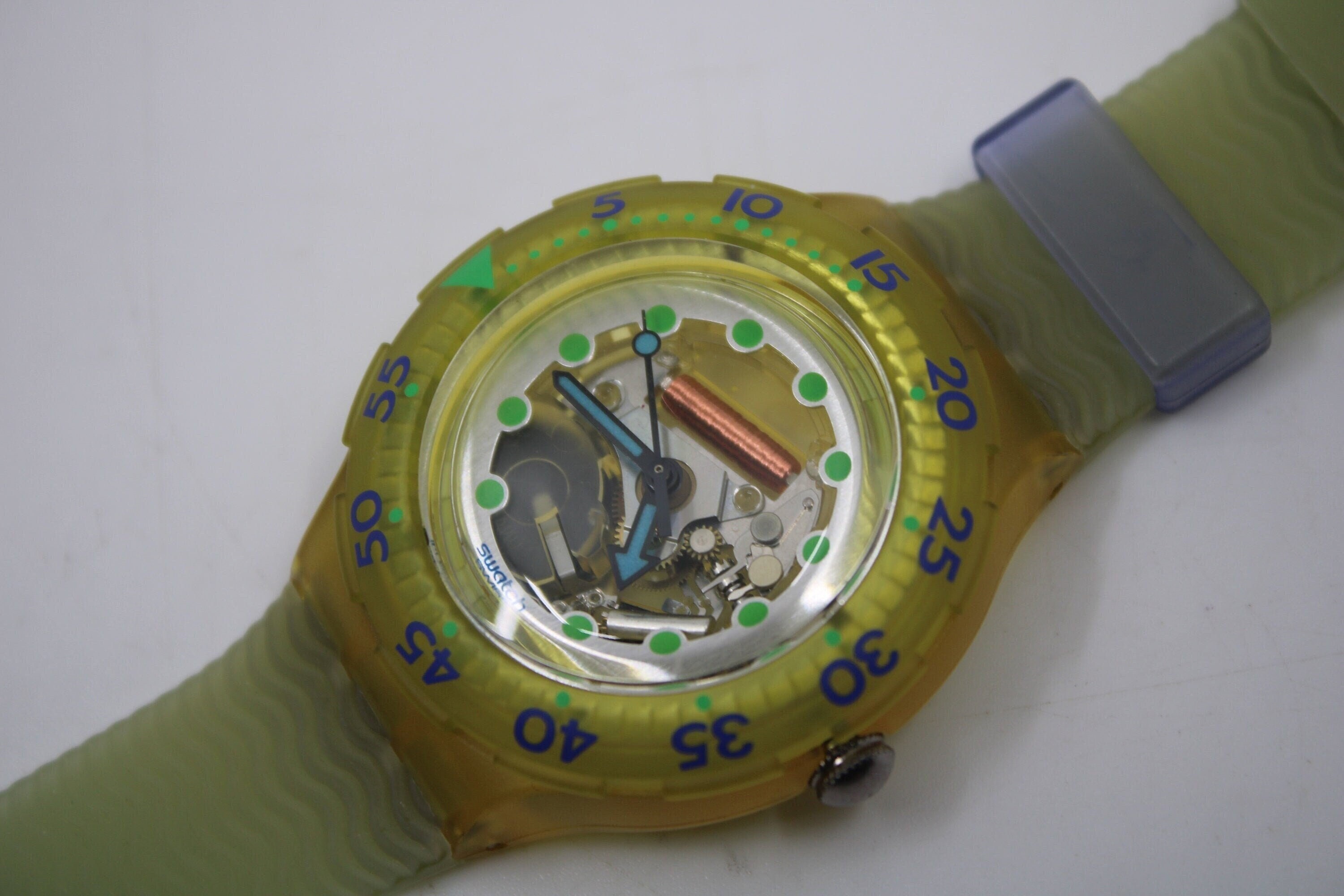 1993 Scuba SDK107 'blue Ice', Vintage Swatch, Good, Used