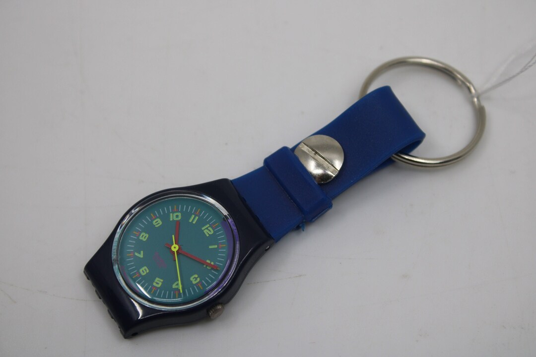 Unique, Vintage Swatch Keychain, LL101, 1990, 'gym Session', Made