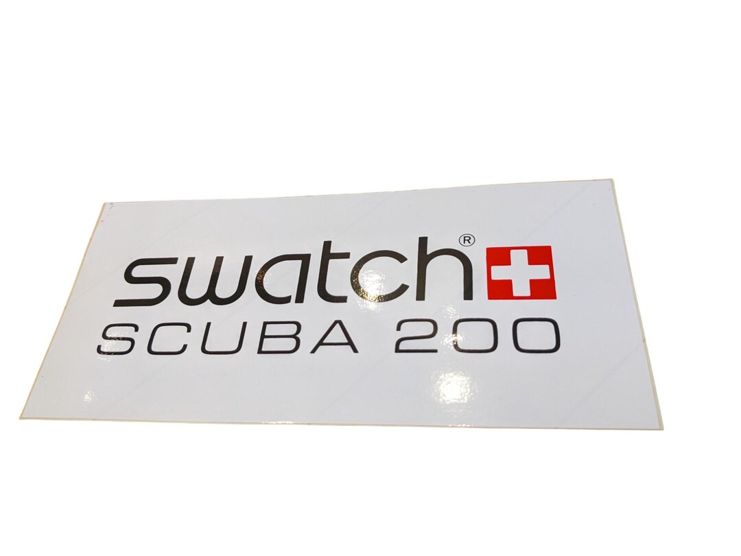 Swarch Sticker Swatch Vintage Dealer Scuba 200 Sticker, Original and Unused 80s, 90s ...