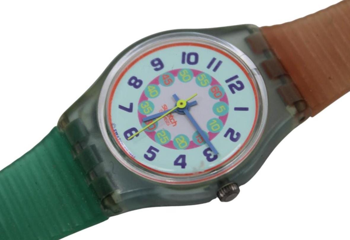 ?FINAL ?SWATCH STANDARD Lady 1992. 
LN116-HIGH HEEL MINT COND & ALL DOCS Vintage 1992 Swatch Lady HIGH HEEL LN116 - Unworn Mint  main image 4
