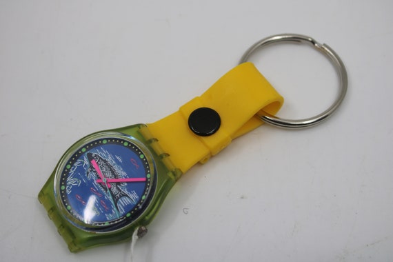 Unique, Vintage Swatch Keychain, GG116, 1992, 'Fr… - image 1