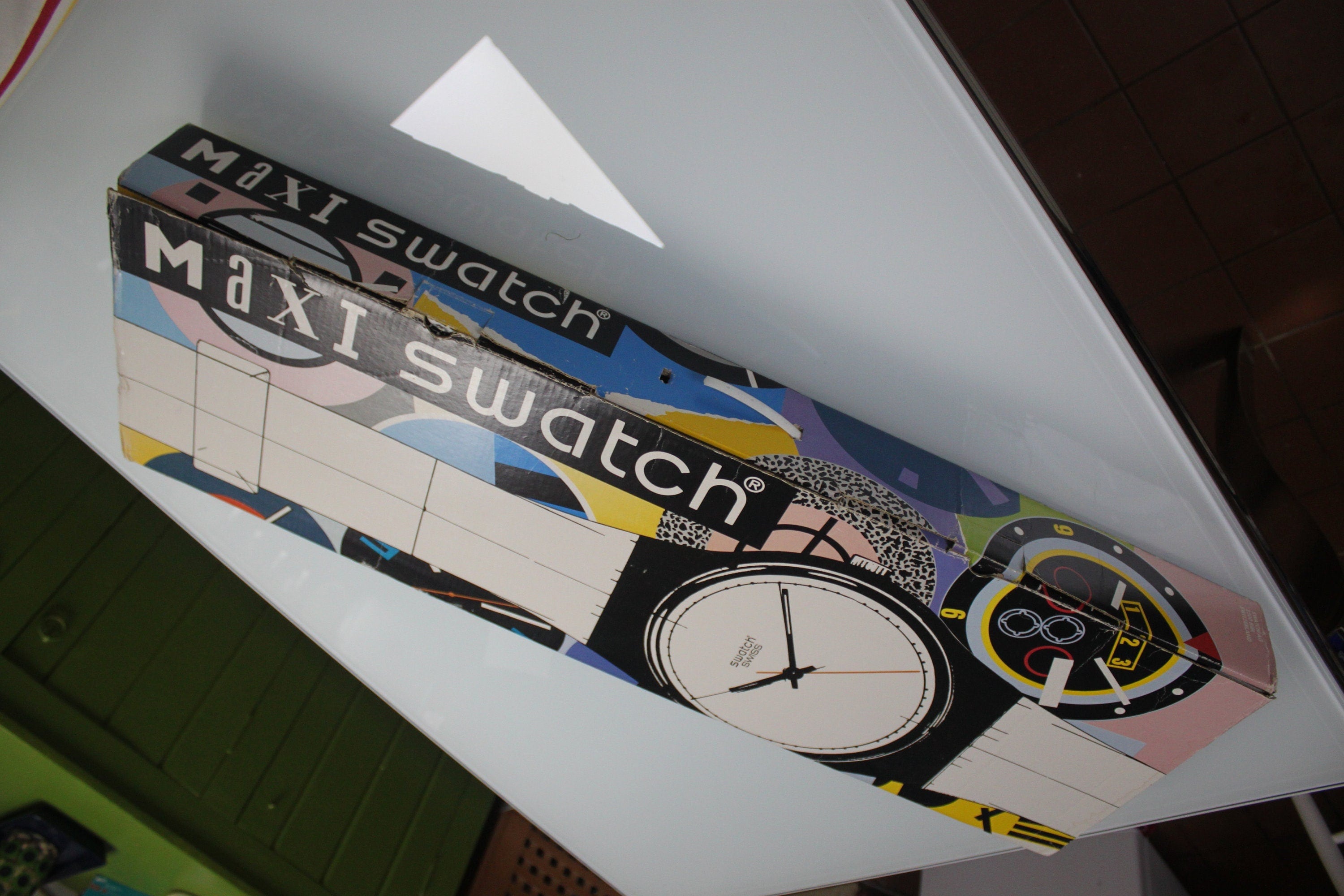VINTAGE and USED Condition Original Maxi Swatch Box ONLY No Maxi