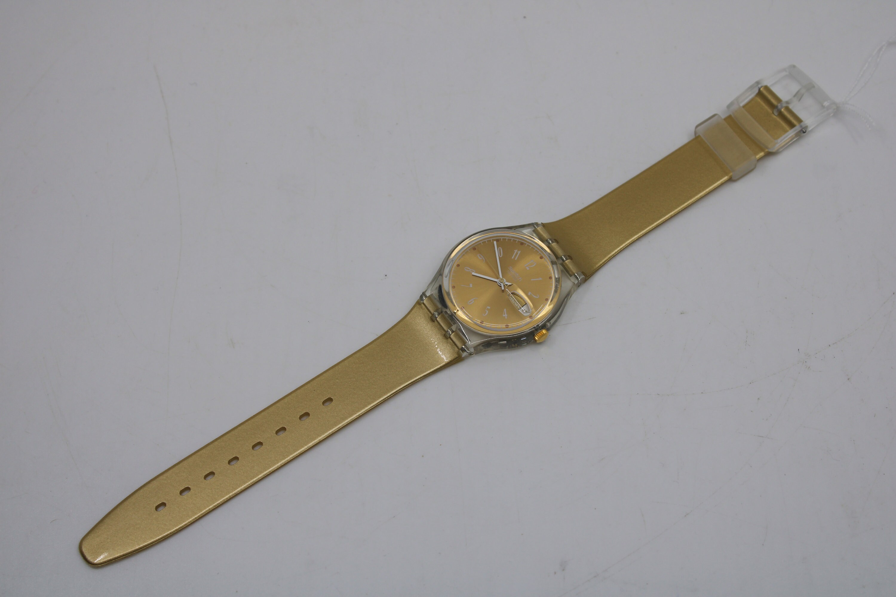 NEW OLD STOCK 1994 Vintage Gents Swatch 'gold Breeze' GK710 NEW OLD STOCK 1994 Vintage Gents Swatch 'gold Breeze' GK710