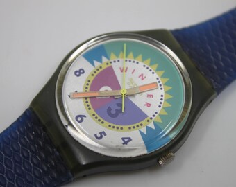 1993 Vintage Gents Swatch 'Neige'  GM116, in a very good, used condition, working 100% with original strap