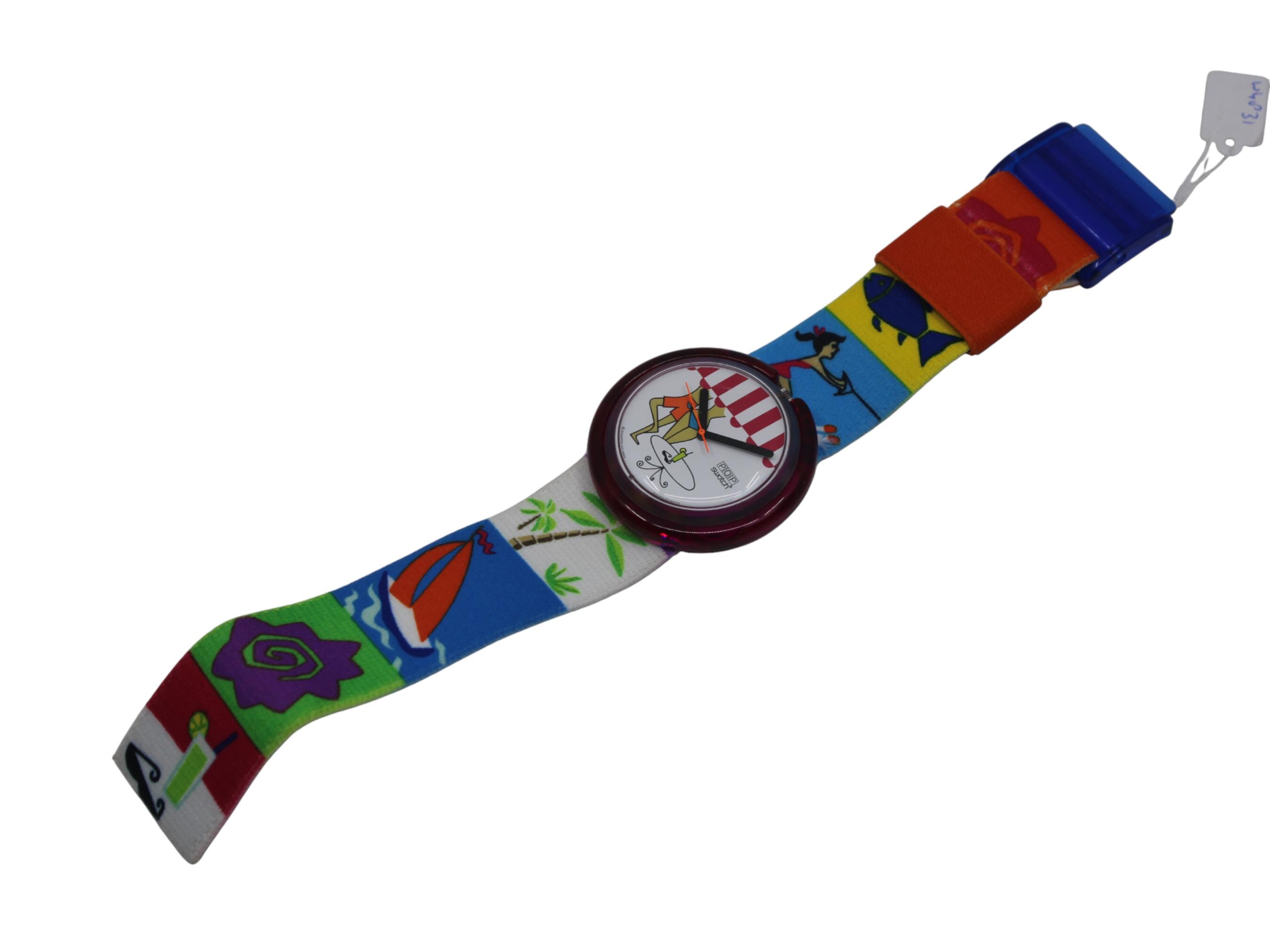Swatch Watch - PWK195 - BEACH CAFE 1994, Swatch, Popswatch,  main image 2