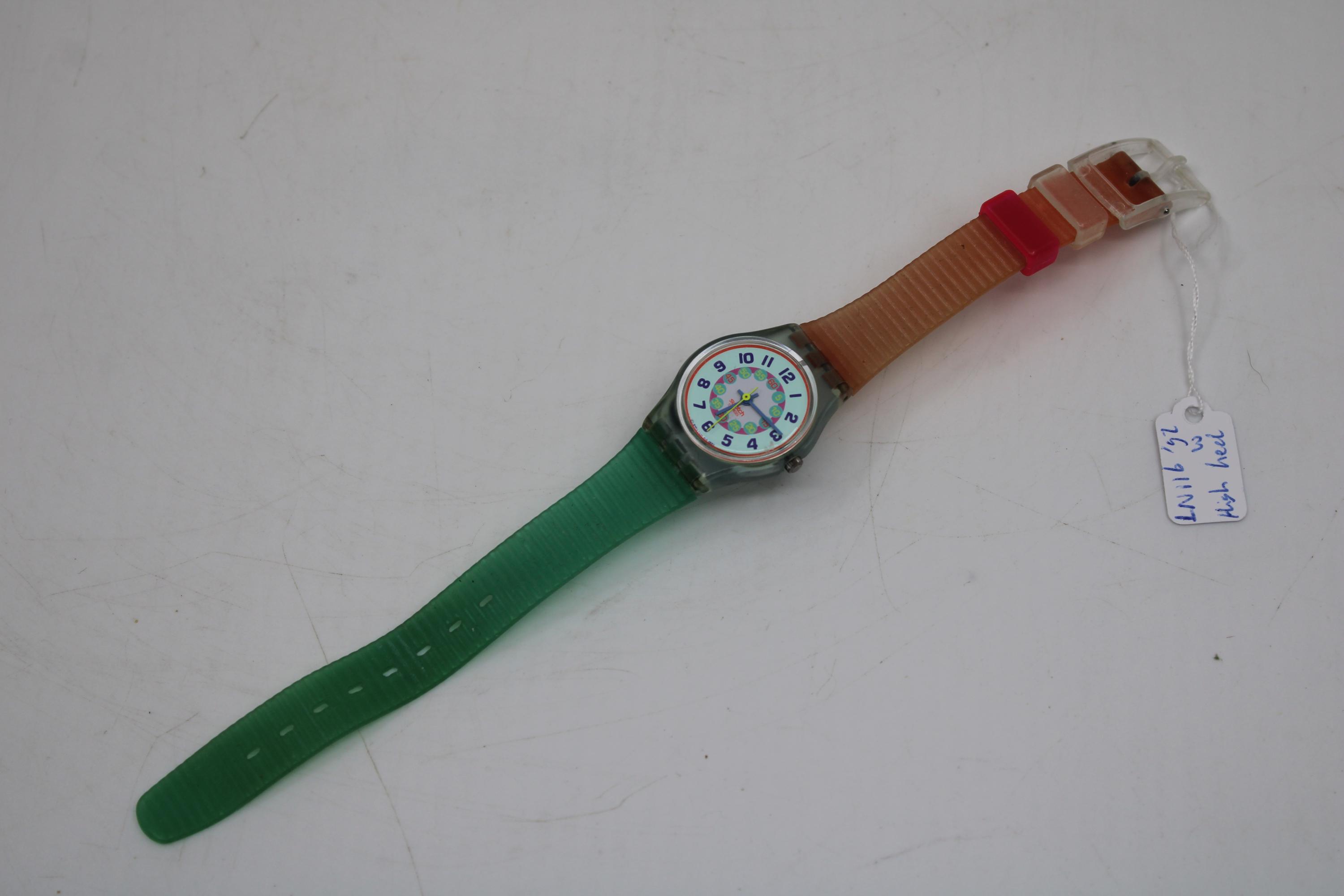 ?FINAL ?SWATCH STANDARD Lady 1992. 
LN116-HIGH HEEL MINT COND & ALL DOCS 1992  main image 4