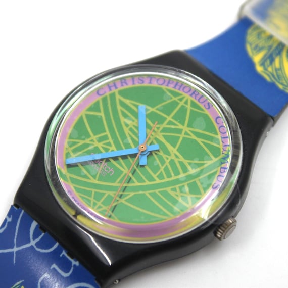 Swatch The Globe watch Vintage Swatch GB137 THE GLOBE Watch | Christopher Columbus  main image 4
