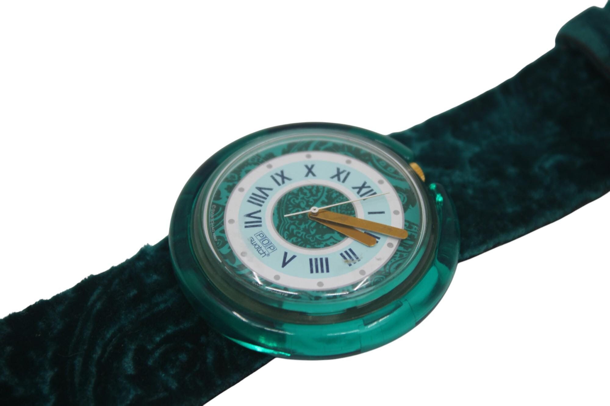 Swatch Watch - PWK188 - GREEN QUEEN 1993 Pop Swatch GREEN QUEEN PWK188 - Vintage Swatch Watch in  main image 2