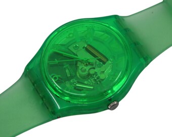 Swatch Watch Fall Leaf Colors Orange Avacado Cream 25mm Irony 