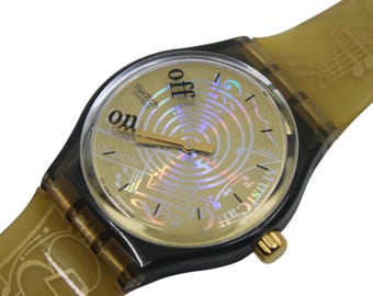 1993 Swatch Chrono Jelly Stag SCK104 Swiss Made Watch 37mm Vintage