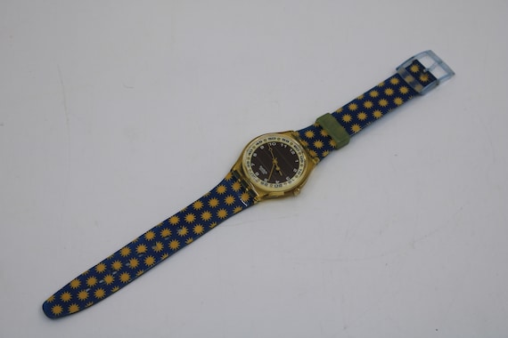 1995, Vintage Gents Solar Swatch, 'lots of Sun', SRJ100, Original 