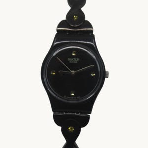 Lady Swatch, 'Noir Tresse' , LB162G, Near Mint Condition, with beautiful metal strap