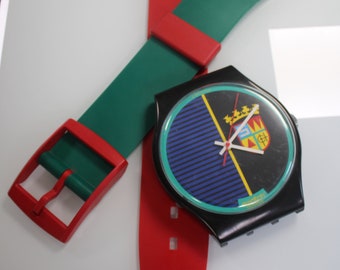 VERY Good Condition 1986 Maxi Swatch, 'sir Swatch', MGB111