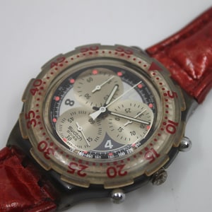 1996 Vintage Swatch Aqua-Chrono Scuba &#39;Onda Nera&#39; SBM103, nice condition, working 100%