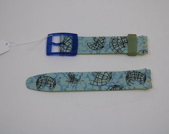 Vintage Swatch Strap, 'fleche D'amour', Louvre, GZ414, 17mm