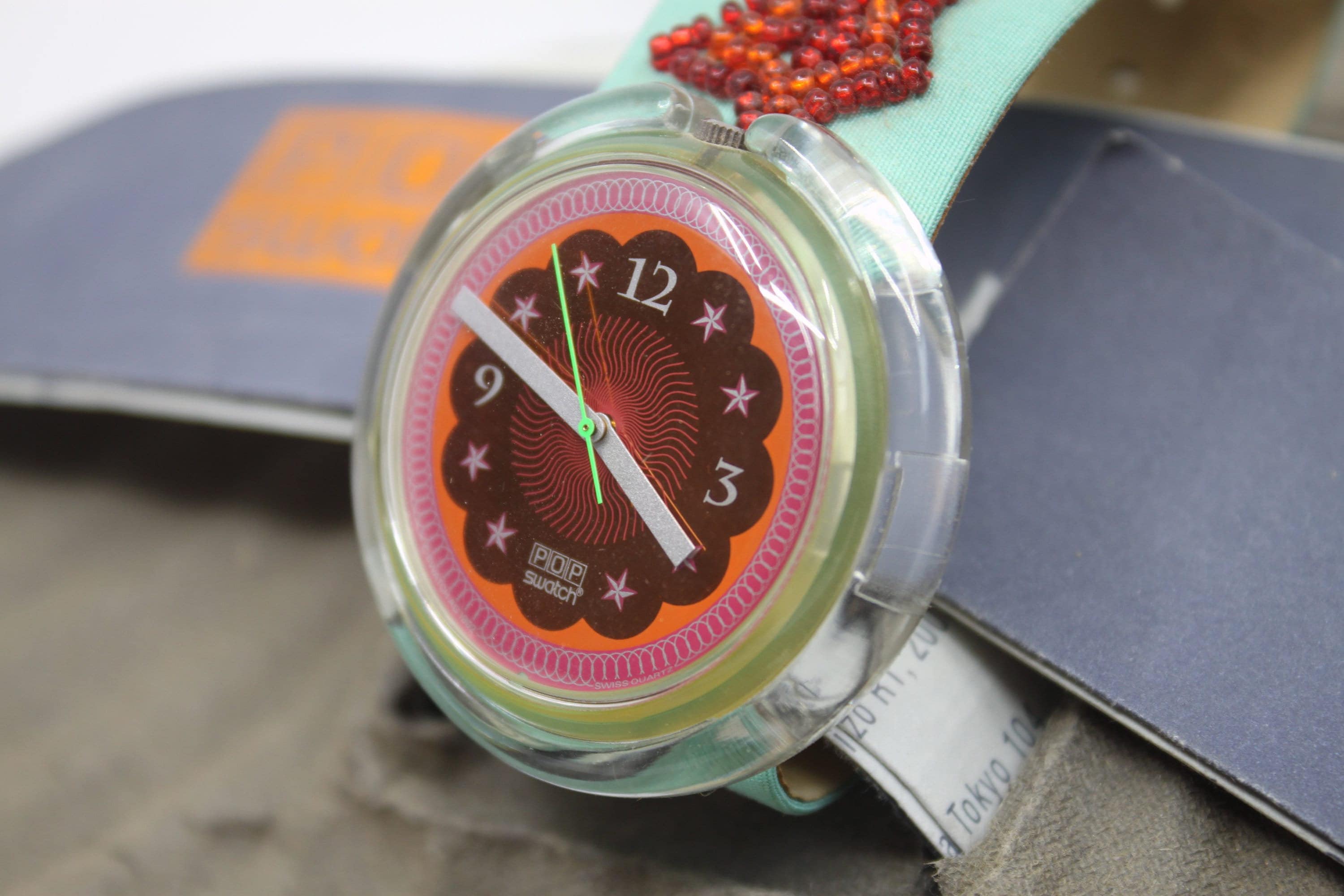 1993, Swatch, Popswatch, 'soupe De Poisson', PWZ106, NEW OLD 1993, Swatch, Popswatch, 'soupe De Poisson', PWZ106, NEW OLD