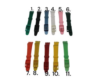 12 mm Ladies Swatch Armband, nicht original, aus Kunststoff, Farbwahl