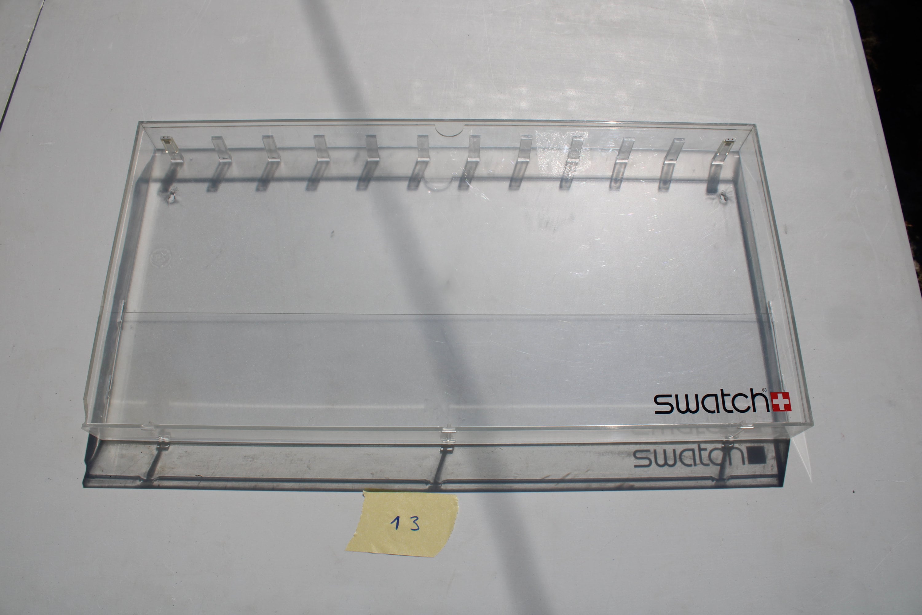Swatch watch display case sale