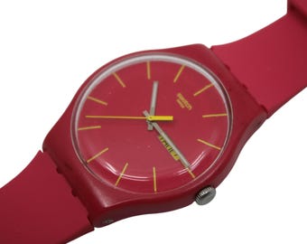 Swatch Jelly in Jelly Funky Red Tie Watch Sujk110 - Etsy display picture 2