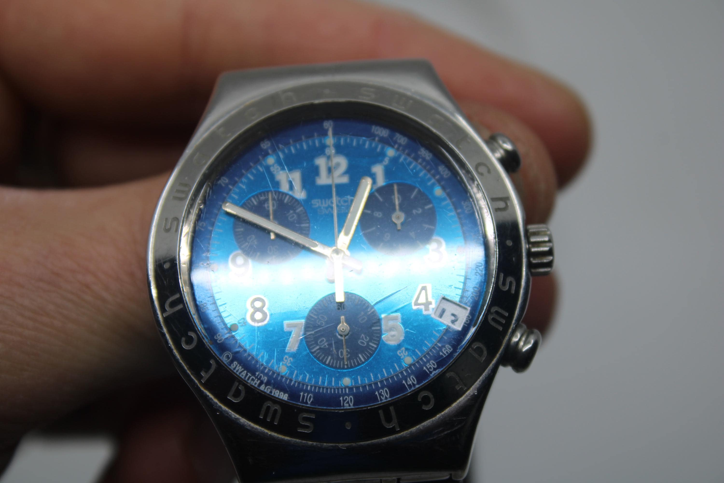 Vintage IRONY Chrono Swatch YCS401G, 