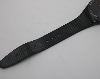 たかは　Swatch 1985 pinstripe稼働 1985 Swatch Standards PINSTRIPE GA102 Watch | 80s