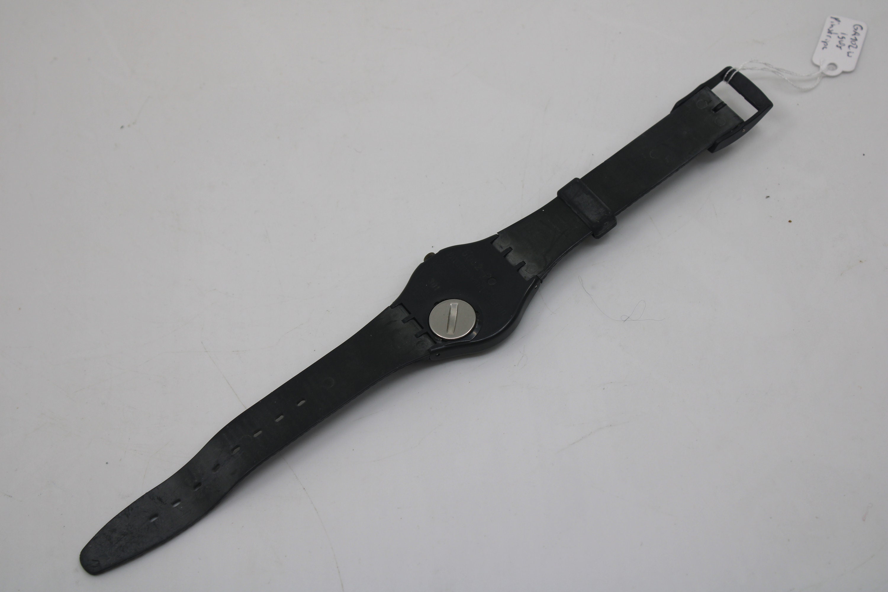 1985 Very Early, Vintage Gents Swatch 'pinstripe' GA102 Nice