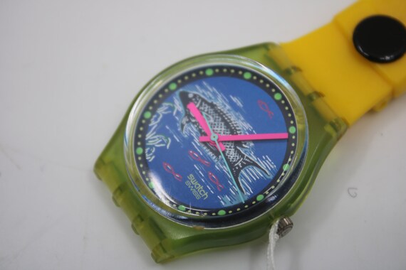 Unique, Vintage Swatch Keychain, GG116, 1992, 'Fr… - image 2