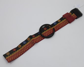 1993 Vintage Pop Swatch Strap, 'Buchara', PMM101, PopSwatch, used strap, good condition