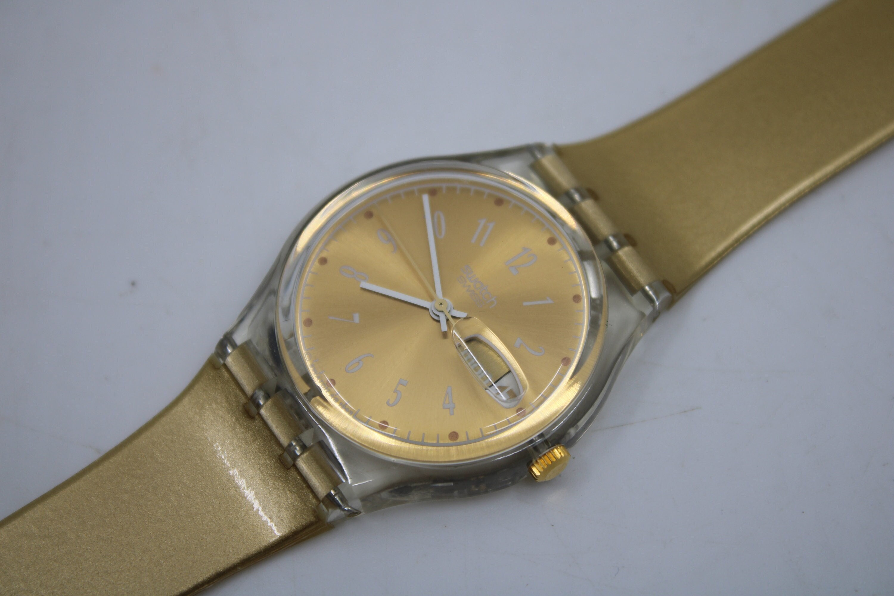 数量限定セール  NEW GK710 Breeze' 'gold Swatch Gents Vintage 1994 STOCK OLD インテリア時計