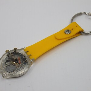 Unique, Vintage Swatch Keychain, GK901, 1996, Tierra, made from recycled, NON-working Gents Swatch watch