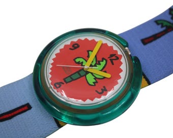 1993, Swatch, PopSwatch, 'Palmtree', PWK187, MINT condition