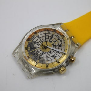 Unique, Vintage Swatch Keychain, GK901, 1996, Tierra, made from recycled, NON-working Gents Swatch watch