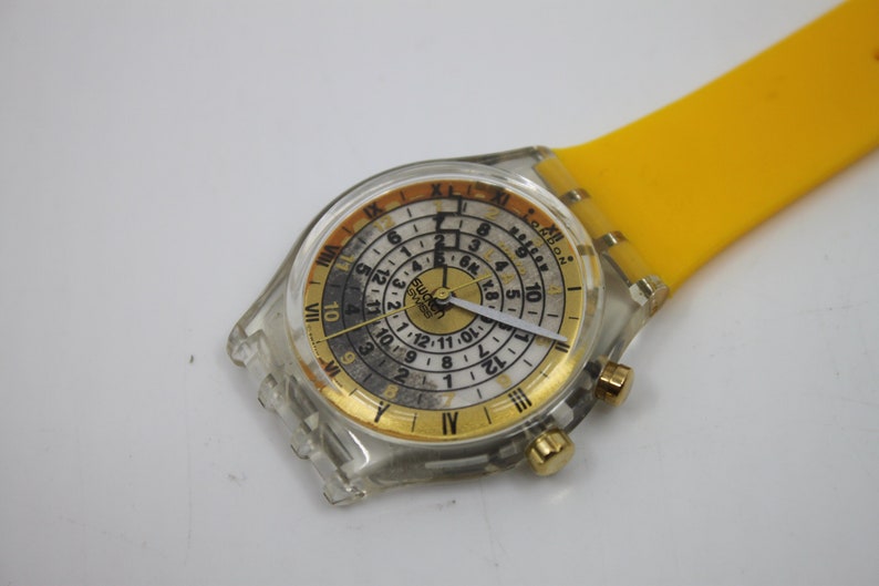 Unique, Vintage Swatch Keychain, GK901, 1996, Tierra, made from recycled, NON-working Gents Swatch watch