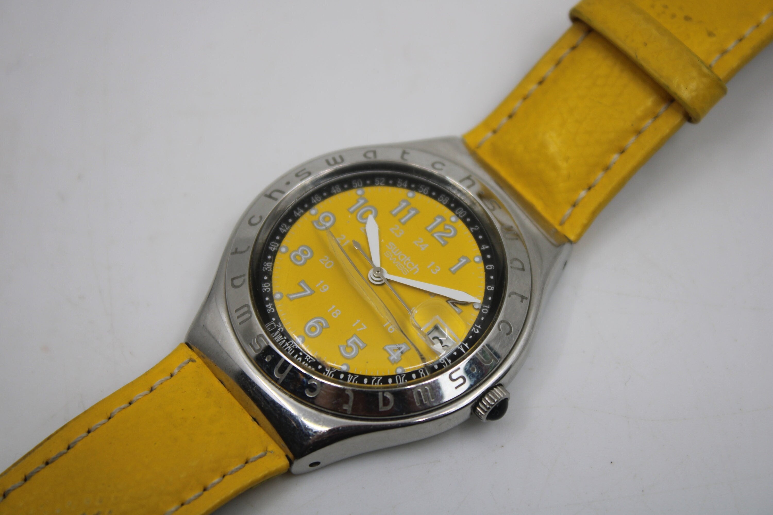 新品♡ヴィンテージ♡Y2K♡00's♡D&G♡タンクトップ♡イエロー 1997, Swatch Irony, 'happy Joe Yellow' YGS409, No Box, Original