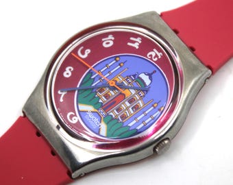 1993, Vintage Gents Swatch, 'dehli', GX125, NO Box, New Old Stock