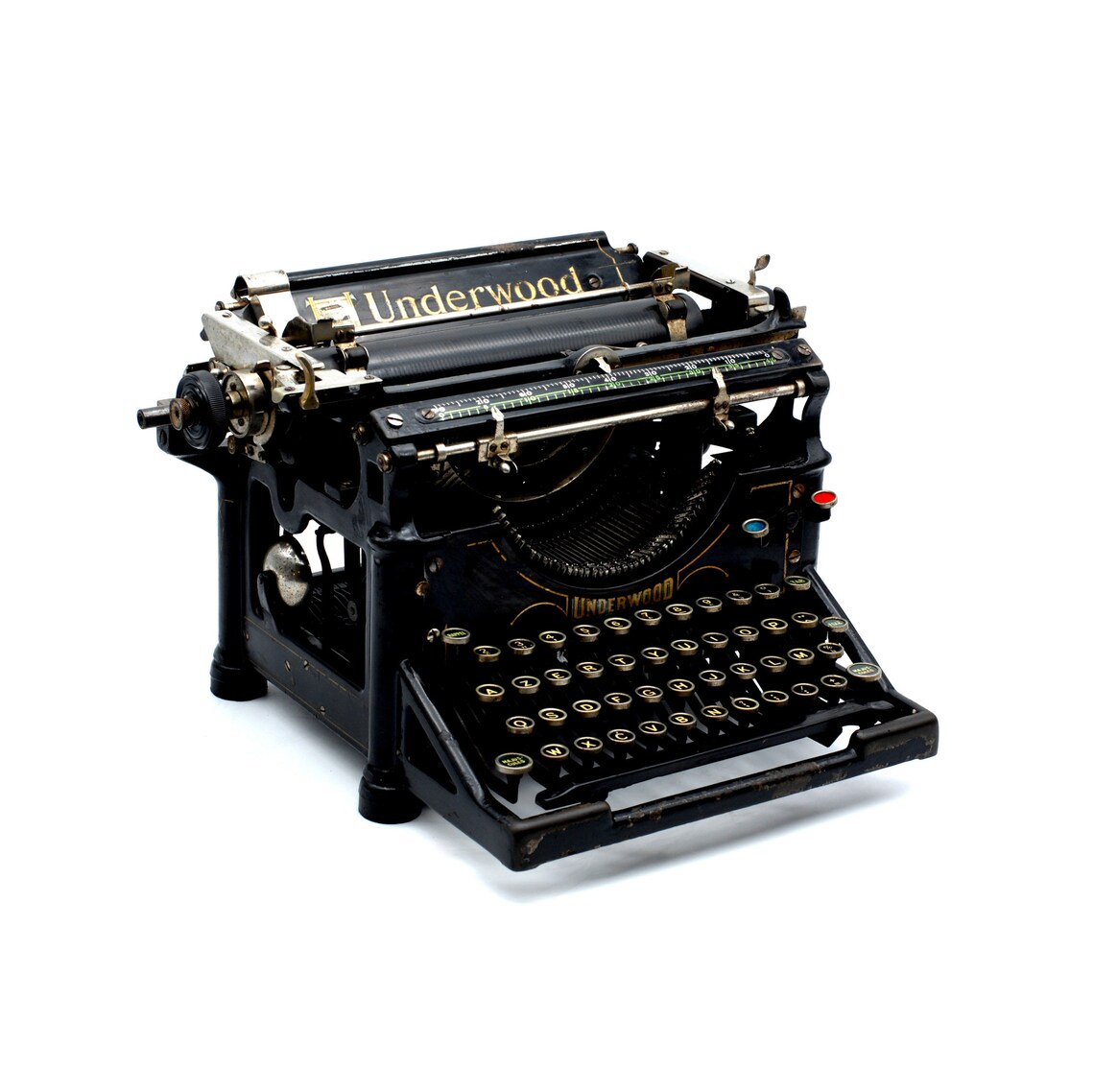 Underwood Standard nr.5 1919 antique black typewriter with image 1
