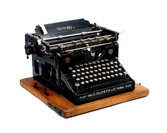 Olivetti M20 - Camillo Olivetti - Italia 1927 - Rarity! - Black Standard Typewriter