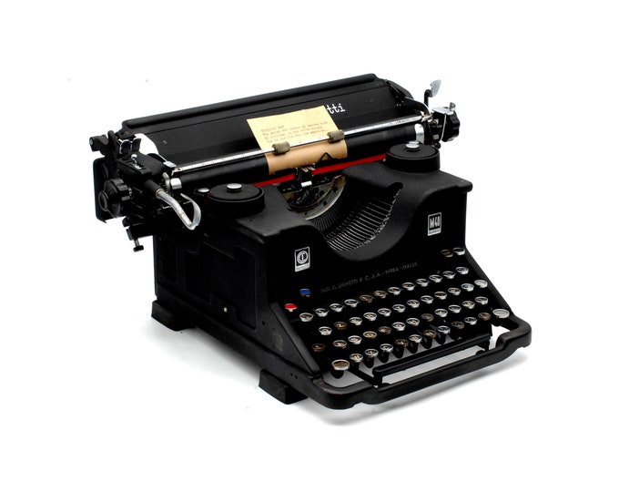 Olivetti M40/2 - Camillo Olivetti - Italia 40's - macchina da scrivere nero antico