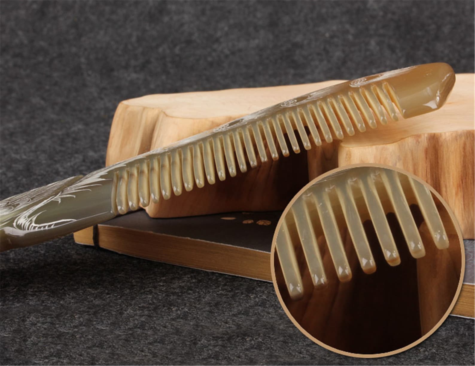 Natural White Yak Horn Comb Antistatic Antihair Loss Long Etsy