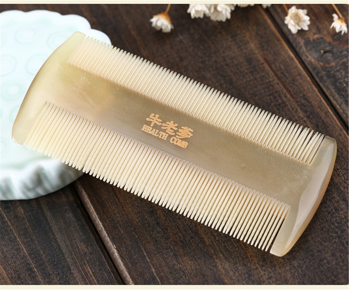 Horn comb natural densetoothed comb Etsy