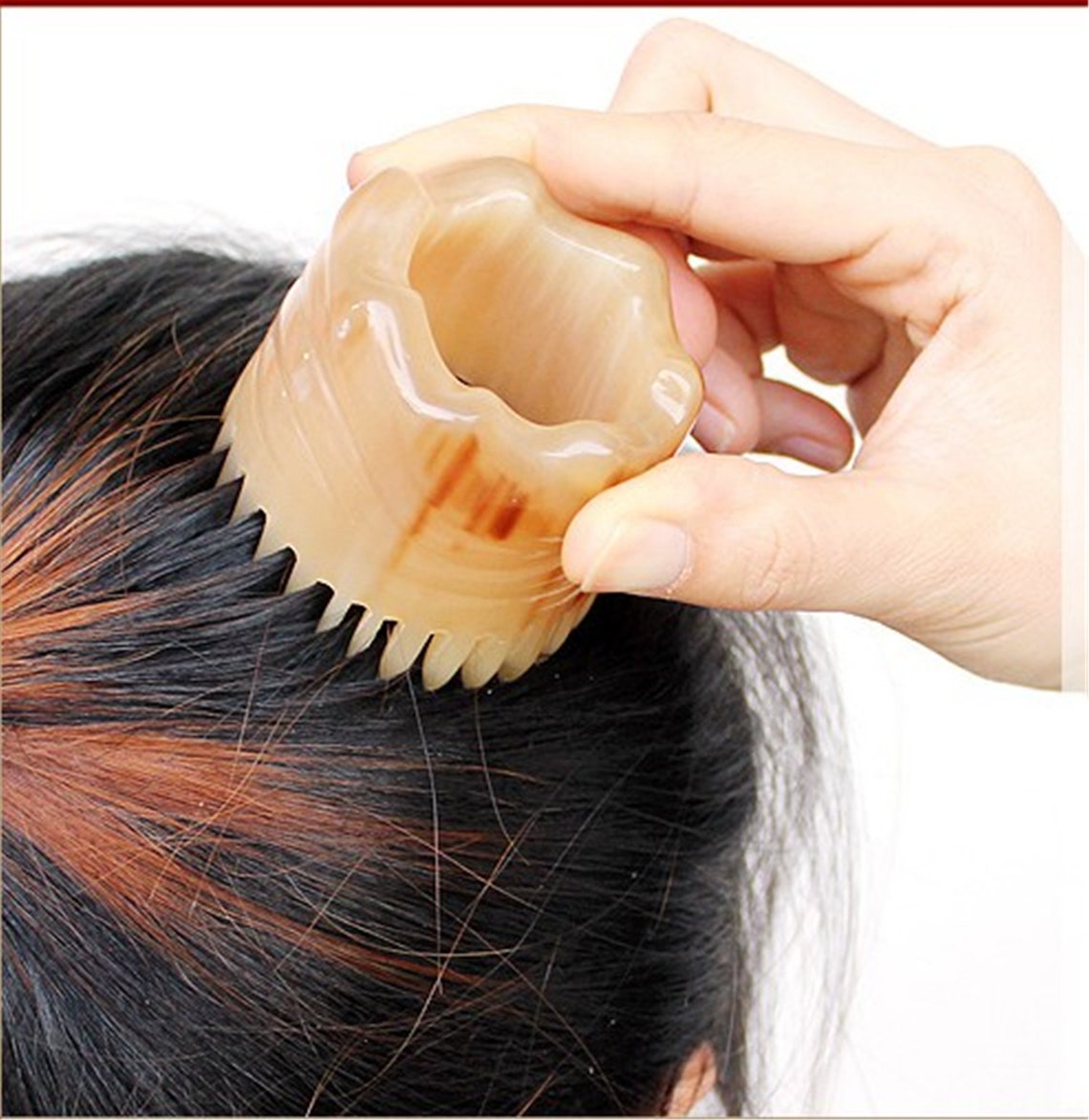 Shampoo comb pure massage scalp meridian comb yak horn wide Etsy