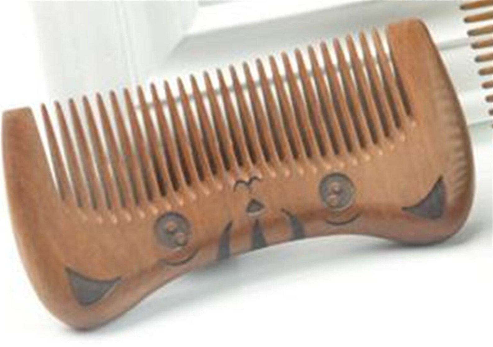 Natural mahogany comb cat whole wood dense teeth cute Etsy