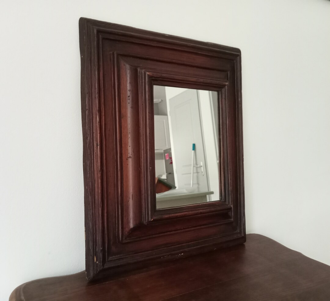 Antique Huguenot Oak Mirror 19th Century Antique Huguenot Oak Etsy