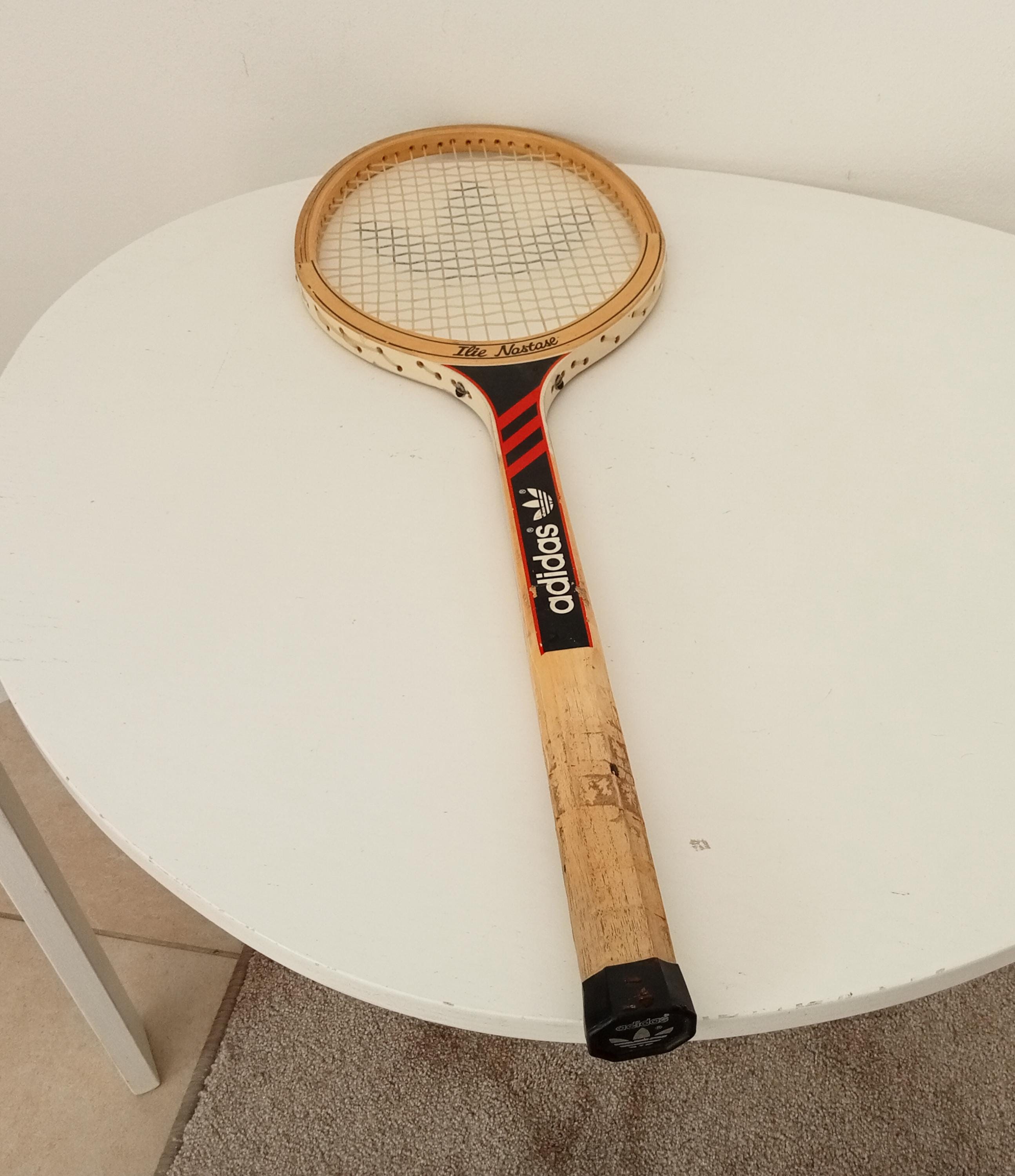VINTAGE adidas アディダス ウッド 木製 テニスラケット a120 Vintage Adidas Ilie Nastase Wooden Racket 70s - Etsy