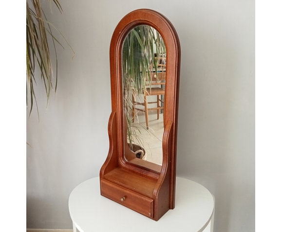 Miroir Coiffeuse Vintage de Table 66x28cm Circa Années 60/70, Vintage Dressing Mirror 60S/70S