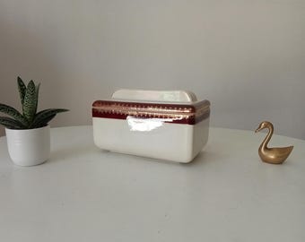 Art Deco 1950s porcelain candy dish/biscuit box from Digoin, France
