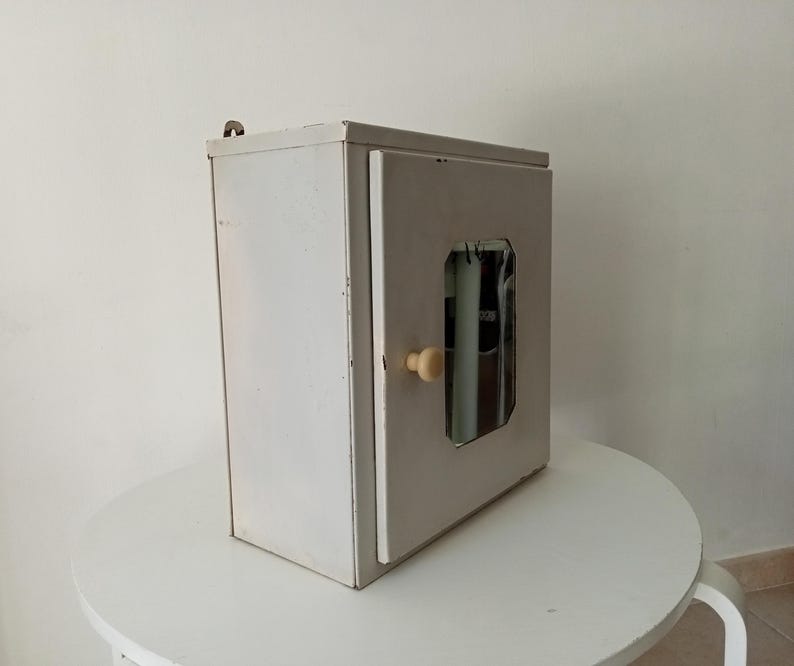 Art Deco Style Metal Medicine From the 50s/60s, Bathroom